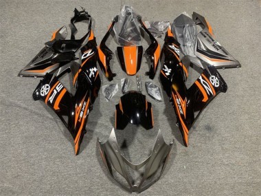 Carenado Moto Kawasaki ZX6R 2013-2018 - Naranja Negro Brillante Asequibles