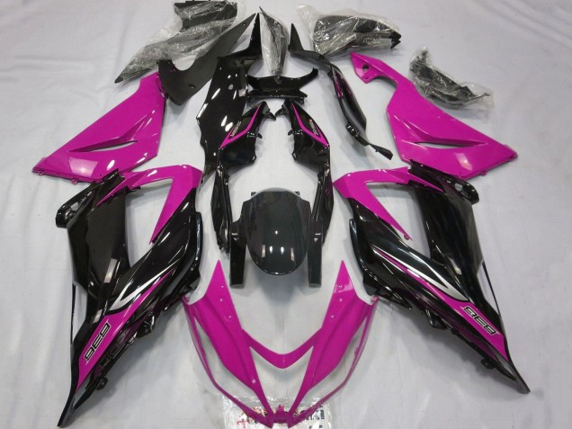 Carenados Moto Kawasaki ZX6R 2013-2018 - Rosa Negro Brillante Asequibles