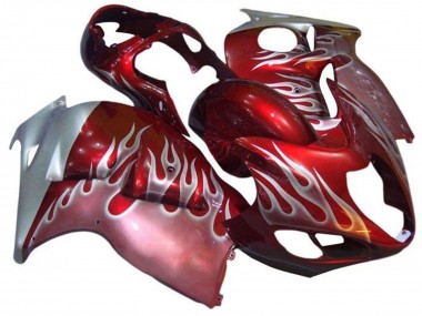 Carenados Moto Suzuki GSXR 1300 Hayabusa 1996-2007 - Rojo Plata Llama Asequibles