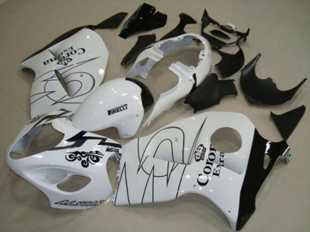 Carenados Moto Suzuki GSXR 1300 Hayabusa 1996-2007 - Blanco Negro Corona Tribal Asequibles