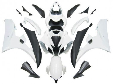 Carenados Moto Yamaha YZF R6 2006-2007 - Blanco Negro Mate Asequibles