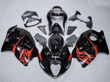 Carenados Moto Suzuki GSXR 1300 Hayabusa 1996-2007 - Negro Brillante Rojo Asequibles