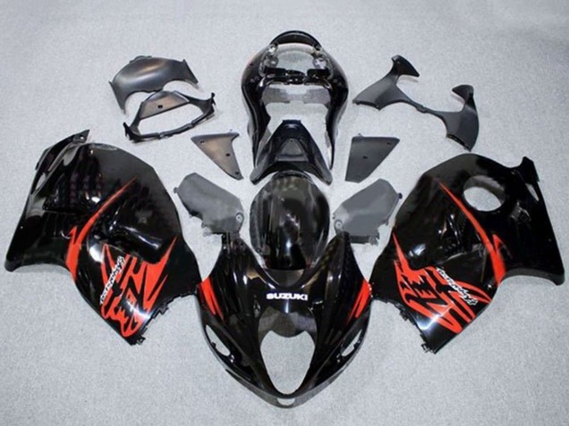 Carenados Moto Suzuki GSXR 1300 Hayabusa 1996-2007 - Negro Brillante Rojo Asequibles