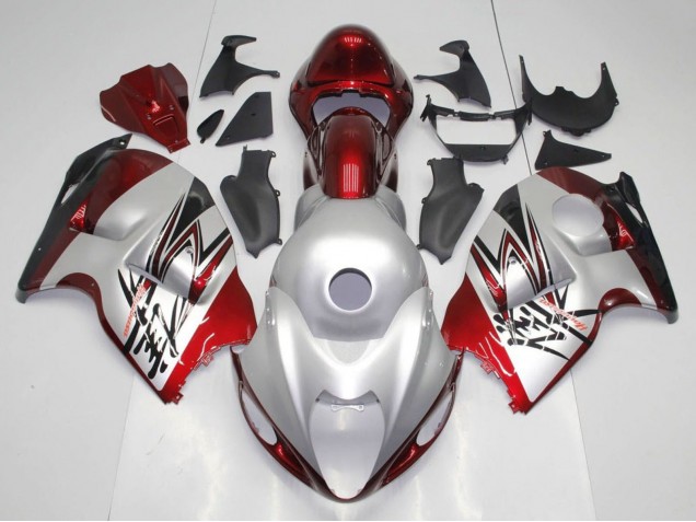 Carenados Moto Suzuki GSXR 1300 Hayabusa 1996-2007 - Plata Rojo Caramelo Negro Asequibles