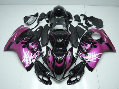 Carenados Moto Suzuki GSXR 1300 Hayabusa 2008-2020 - Negro Brillante Púrpura Llama Asequibles
