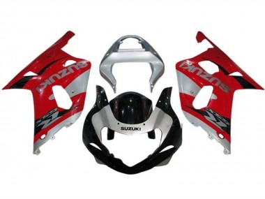 Carenados Moto Suzuki GSXR1000 2000-2002 - Plata Rojo Negro Asequibles