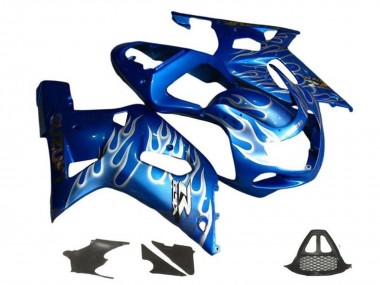 Carenados Moto Suzuki GSXR1000 2000-2002 - Azul Blanco Llama Asequibles