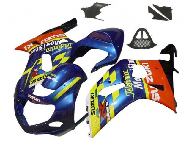 Carenados Moto Suzuki GSXR1000 2000-2002 - Azul Amarillo Rojo Telefonica Motul Asequibles