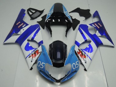 Carenados Moto Suzuki GSXR1000 2000-2002 - Azul Blanco Negro Brillante Azul Claro 05 Asequibles