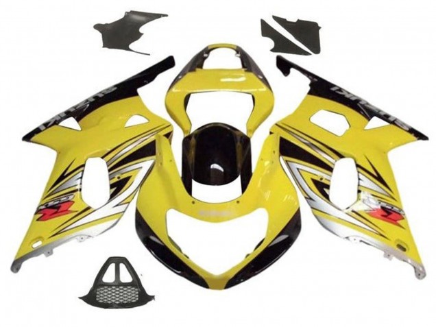 Carenados Moto Suzuki GSXR1000 2000-2002 - Amarillo Plata Negro Brillante Asequibles