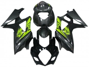 Carenados Moto Suzuki GSXR 1000 2005-2006 - Negro Gris Neon Amarillo Asequibles