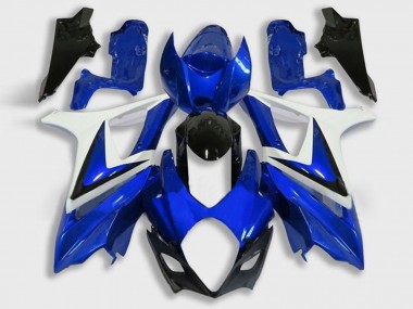 Carenado Moto Suzuki GSXR 1000 2005-2006 - Blanco Azul Negro Asequibles