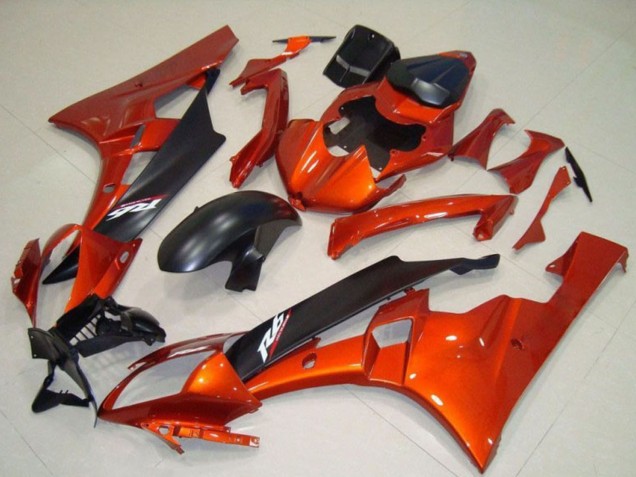 Kits Carenado Moto Yamaha YZF R6 2006-2007 - Naranja Negro Mate Asequibles