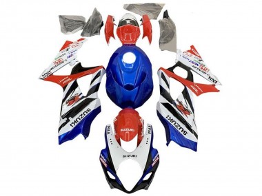 Carenados Moto Suzuki GSXR 1000 2005-2006 - Blanco Rojo Azul Negro Raya Asequibles