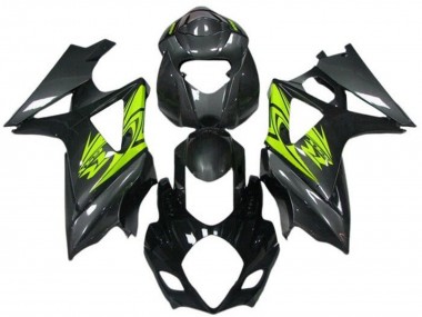 Carenados Moto Suzuki GSXR 1000 2007-2008 - Negro Neon Amarillo Asequibles