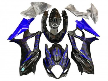 Carenados Moto Suzuki GSXR 1000 2007-2008 - Negro Azul Llama Asequibles
