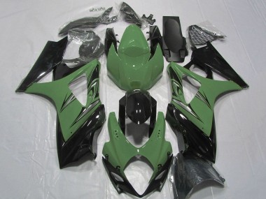 Carenado Moto Suzuki GSXR 1000 2007-2008 - Verde Negro Brillante Asequibles
