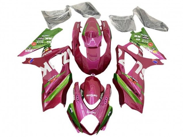 Carenados Moto Suzuki GSXR 1000 2007-2008 - Rosa Verde Blanco Asequibles