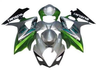 Carenados Moto Suzuki GSXR 1000 2007-2008 - Plata Verde Negro Asequibles