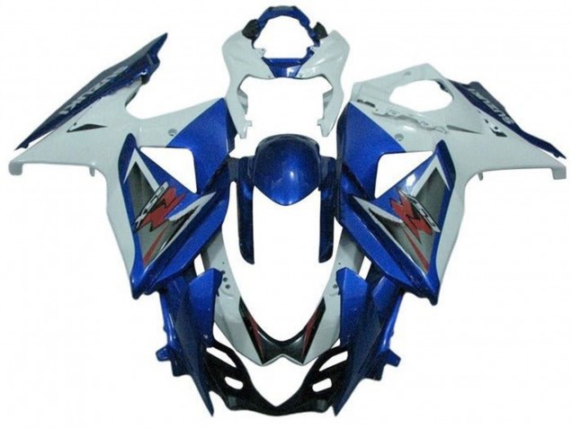 Carenado Moto Suzuki GSXR 1000 2009-2016 - Blanco Azul Plata Asequibles