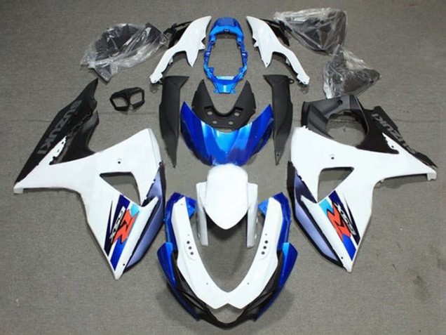 Carenado Moto Suzuki GSXR 1000 2009-2016 - Blanco Azul Negro Asequibles