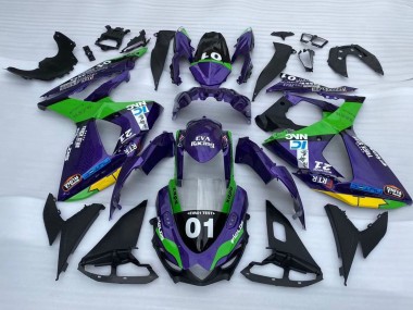 Carenados Moto Suzuki GSXR 1000 2009-2016 - Púrpura Verde Negro Amarillo 01 Asequibles