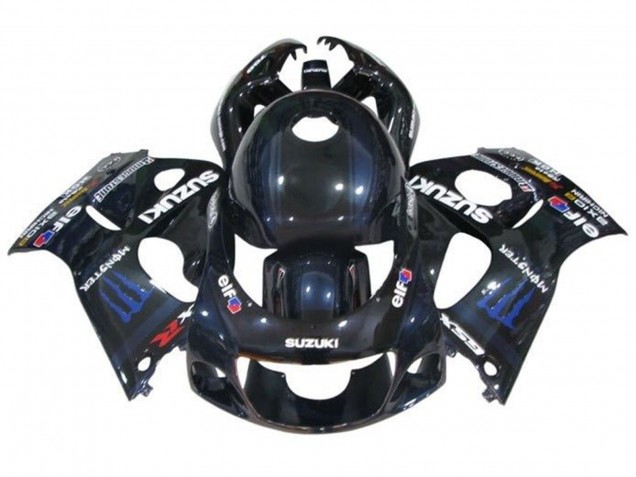 Carenados Moto Suzuki GSXR 600 / GSXR 750 1996-2000 - Negro Azul Oscuro Monstruo Asequibles