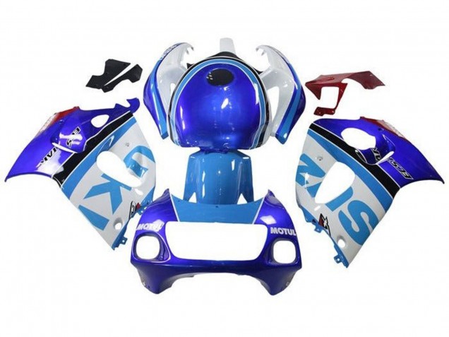 Carenados Moto Suzuki GSXR 600 / GSXR 750 1996-2000 - Blanco Azul Raya Asequibles