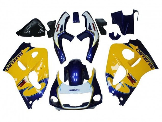 Carenados Moto Suzuki GSXR 600 / GSXR 750 1996-2000 - Amarillo Azul Tribal Asequibles