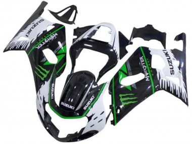 Carenados Moto Suzuki GSXR 600 / GSXR 750 2001-2003 - Blanco Negro Verde Monstruo Asequibles
