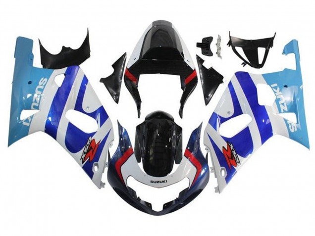 Carenados Moto Suzuki GSXR 600 / GSXR 750 2001-2003 - Blanco Triple Azul Negro Brillante Rojo Asequibles