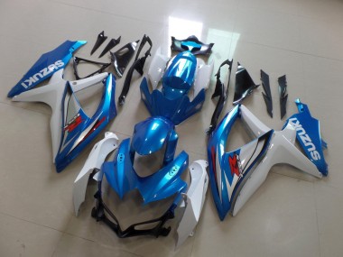 Carenado Moto Suzuki GSXR 600 / GSXR 750 2008-2010 - Blanco Azul Claro Rojo Asequibles