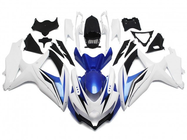 Carenado Moto Suzuki GSXR 600 / GSXR 750 2008-2010 - Blanco Azul Negro Asequibles