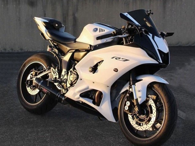 Carenados Moto Yamaha YZF R7 2021-2024 - Blanco Negro Asequibles