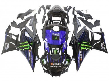 Carenados Moto Yamaha YZF R3/R25 2019-2021 - Azul Negro Brillante Verde ENEOS Monstruo Asequibles