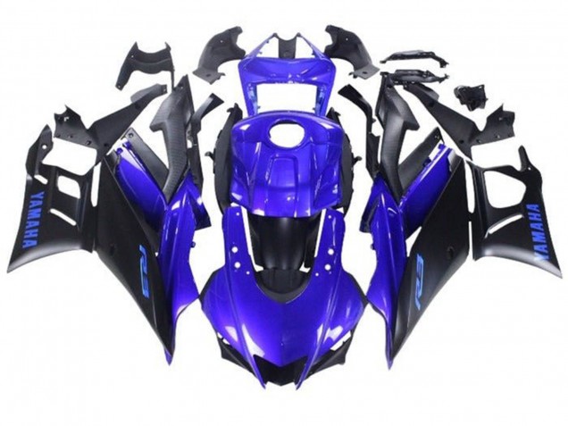 Carenados Moto Yamaha YZF R3/R25 2019-2021 - Azul Negro Mate Asequibles
