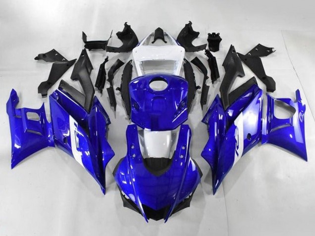 Carenados Moto Yamaha YZF R3/R25 2019-2021 - Blanco Azul Negro Mate Asequibles