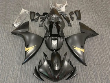 Carenados Moto Yamaha YZF 1000 R1 2012-2014 - Negro Mate Oro Asequibles