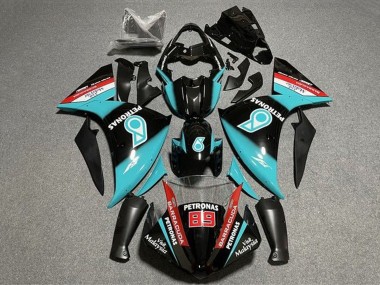 Carenados Moto Yamaha YZF 1000 R1 2012-2014 - Negro Brillante Azul Petronas Asequibles