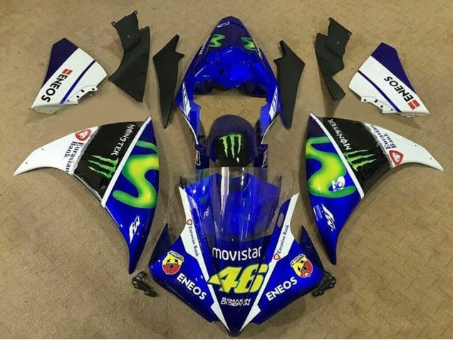 Carenados Moto Yamaha YZF 1000 R1 2012-2014 - Azul Blanco Negro Verde MoviStar Monstruo ENEOS Asequibles