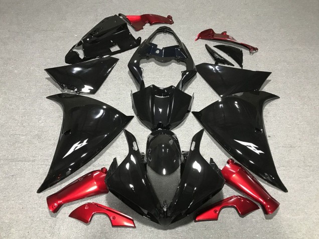 Carenados Moto Yamaha YZF 1000 R1 2012-2014 - Negro Brillante Rojo Asequibles
