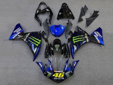 Carenados Moto Yamaha YZF 1000 R1 2012-2014 - Negro Brillante Azul Verde Monstruo Energy ENEOS Yamalube Asequibles