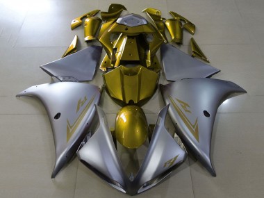 Carenados Moto Yamaha YZF 1000 R1 2012-2014 - Plata Mate Oro Asequibles