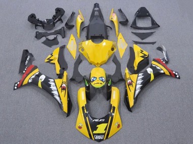 Carenados Moto Yamaha YZF 1000 R1 2015-2019 - Amarillo Rojo Tiburón Asequibles