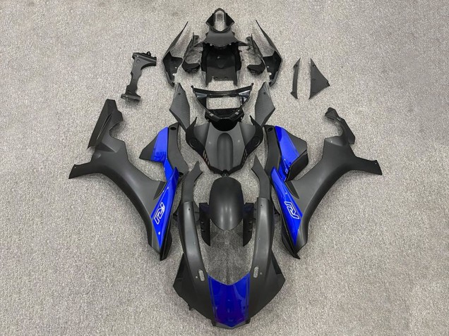 Carenados Moto Yamaha YZF 1000 R1 2015-2019 - Negro Mate Azul Asequibles