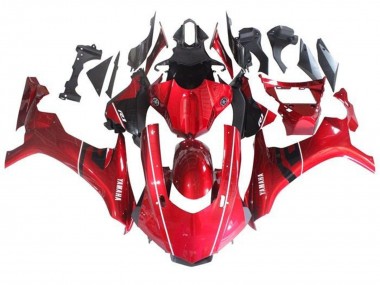 Carenado Moto Yamaha YZF 1000 R1 2015-2019 - Rojo Negro Blanco Raya Asequibles