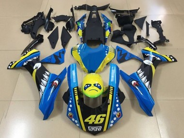 Carenados Moto Yamaha YZF 1000 R1 2015-2019 - Azul Amarillo Negro Tiburón 46 Asequibles