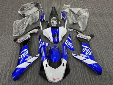 Carenados Moto Yamaha YZF 1000 R1 2015-2019 - Blanco Azul Negro Milwaukee Asequibles