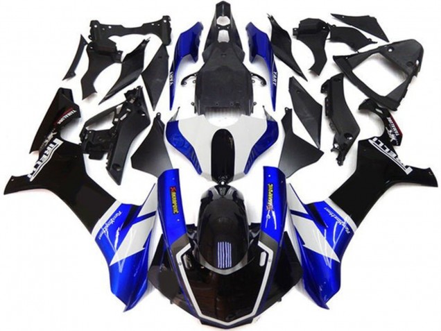Kits Carenado Moto Yamaha YZF 1000 R1 2015-2019 - Azul Blanco Negro Brillante Asequibles
