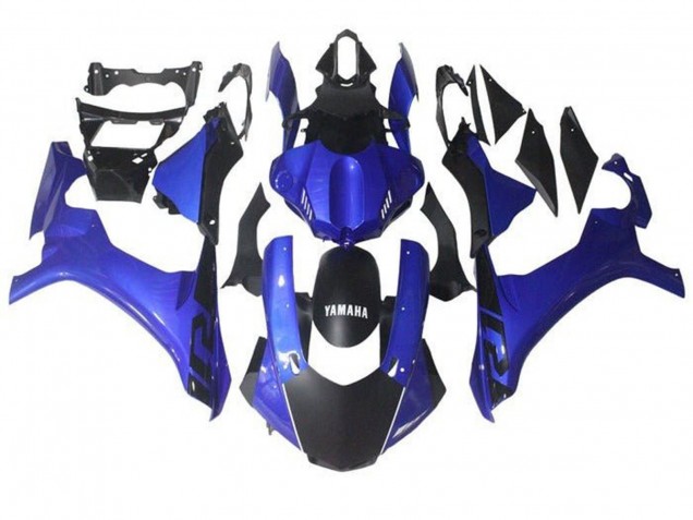 Carenado Moto Yamaha YZF 1000 R1 2015-2019 - Azul Negro Mate Asequibles